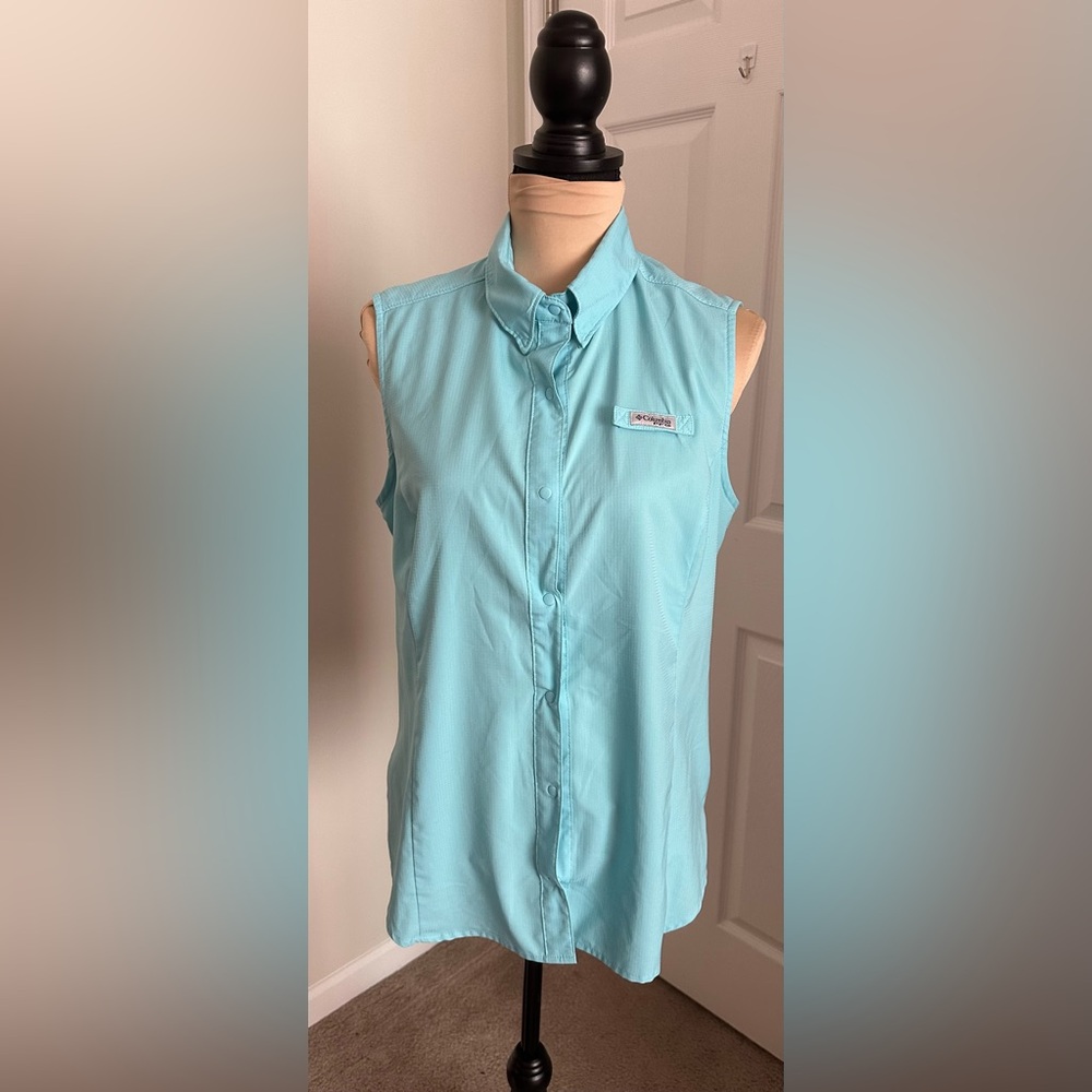 Columbia PFG Tamiami Sleeveless Button Down Shirt - Picture 3 of 6
